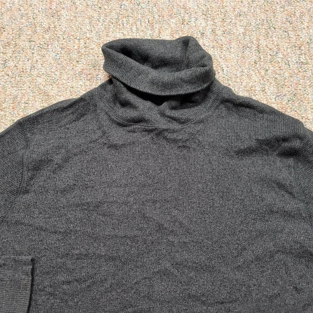 Polo Ralph Lauren Turtleneck Shirt Mens XL Gray Ribbed Cotton Long Sleeve